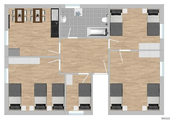 Apartment Wa122 - Große Monteurwohnung übergangswohnung *